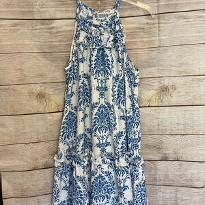 Grace Karin Blue and White Floral Mini Dress
